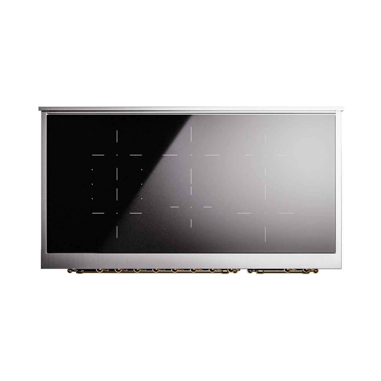 ILVE Nostalgie II Noblesse 48-Inch Induction Range with Triple Glass Door in Matte Graphite with Brass Trim (UNI486NMPMGG)