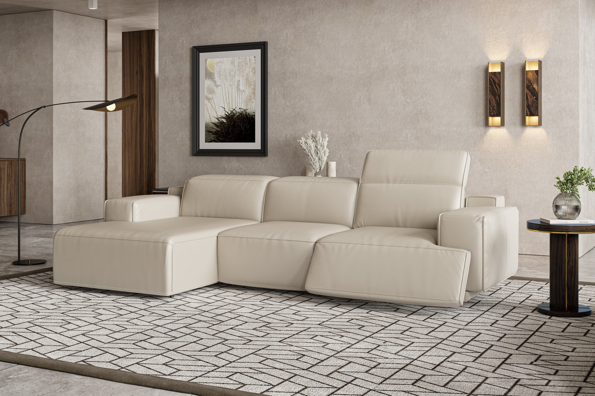 Valentina Leather Recliner Sectional Sofa