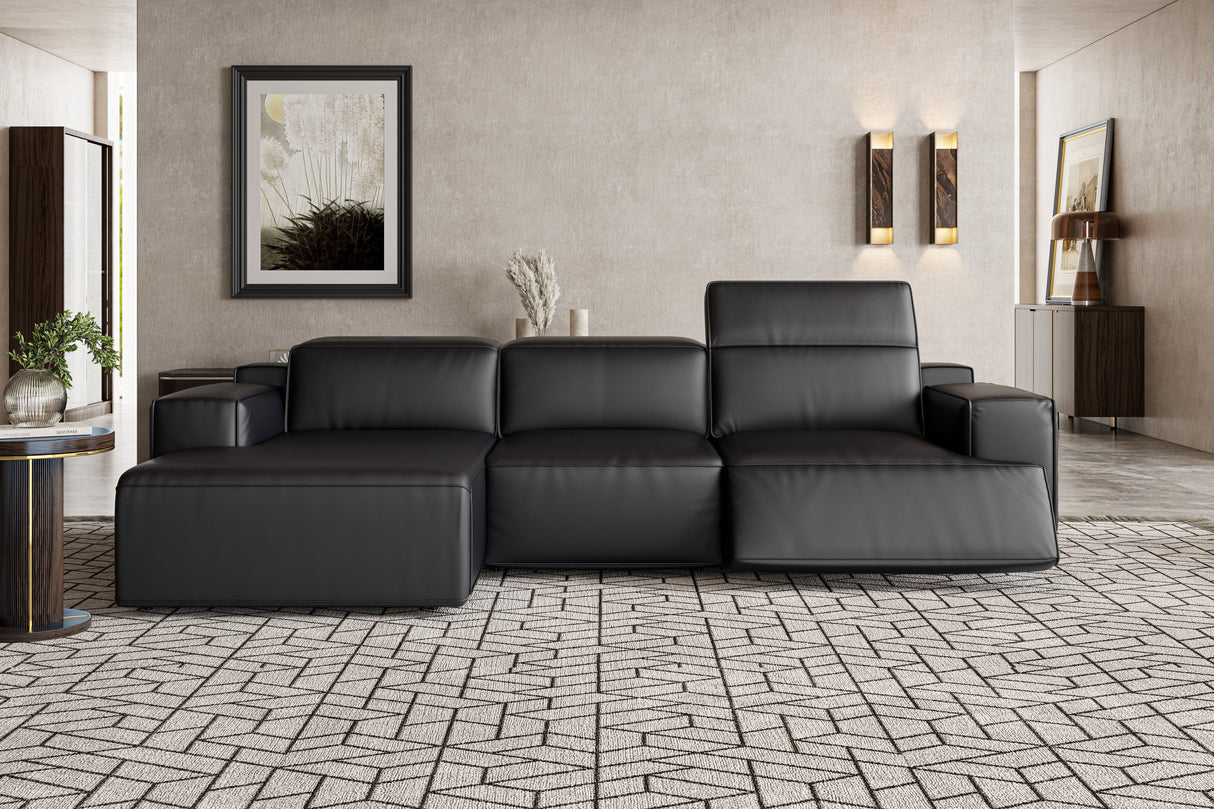Valentina Leather Recliner Sectional Sofa