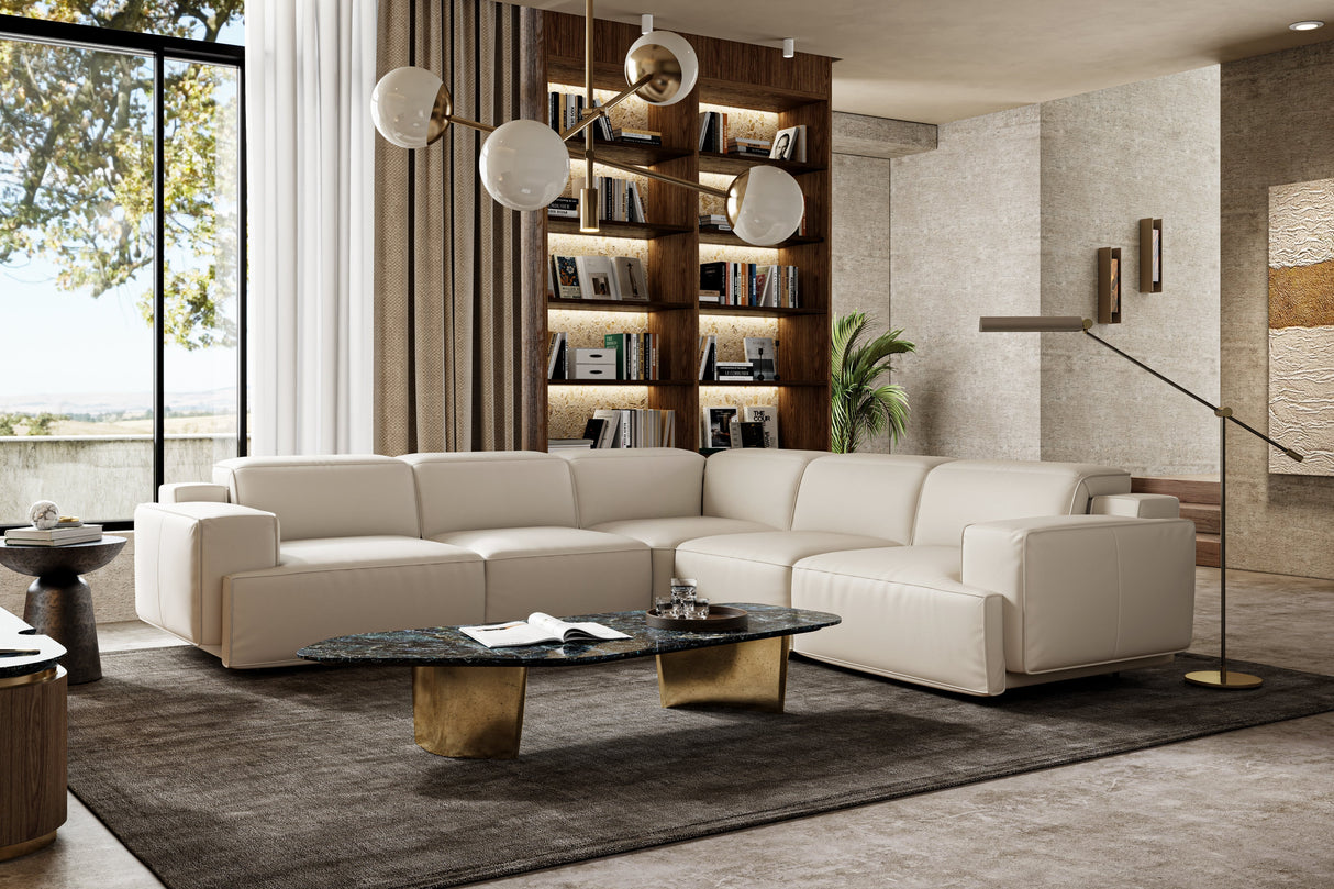 Valentina Leather Corner Recliner Sectional