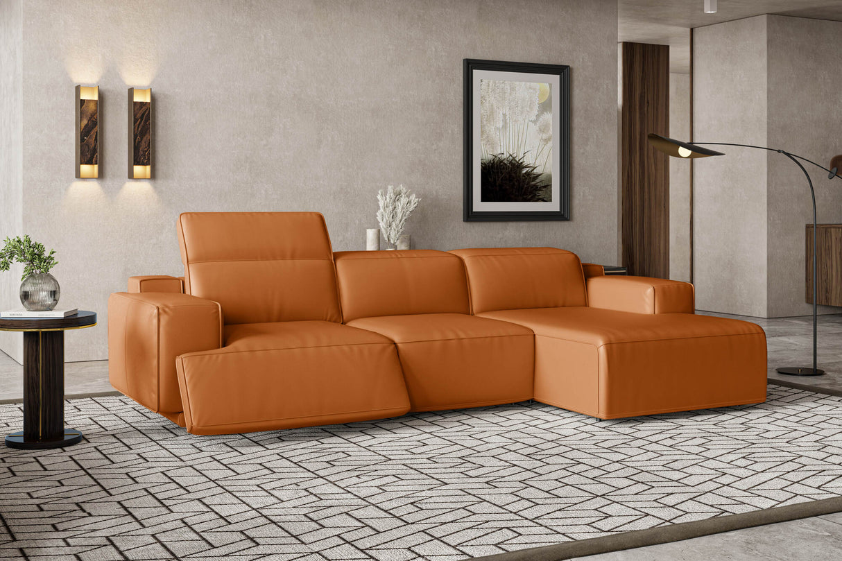 Valentina Leather Recliner Sectional Sofa