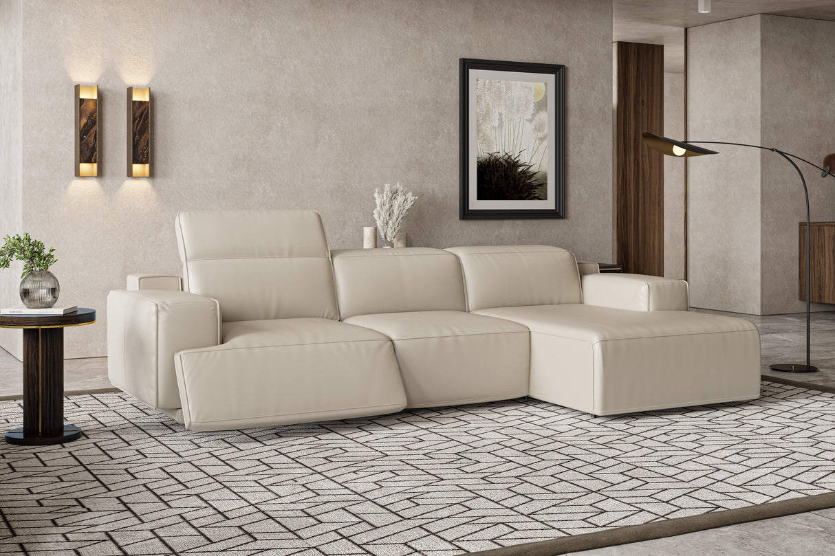 Valentina Leather Recliner Sectional Sofa