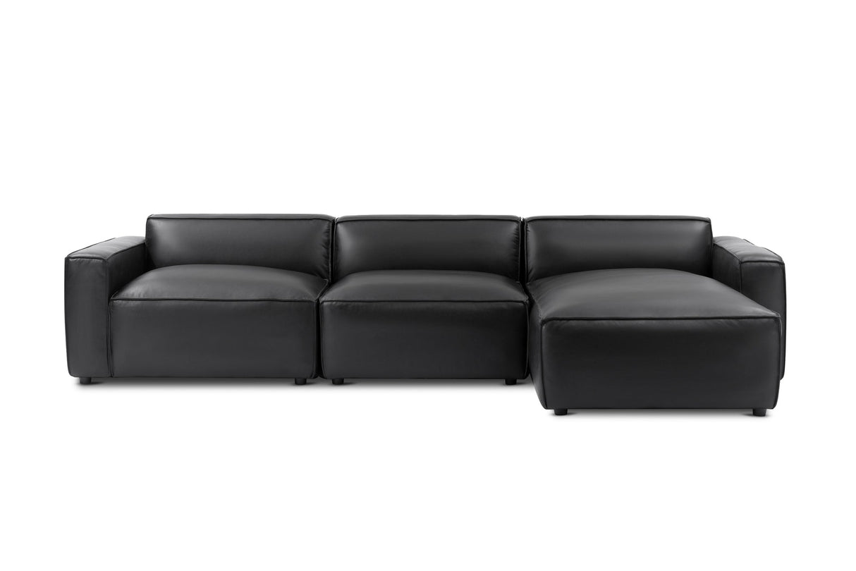 Nathan Leather Theater Lounge Modular Sofa