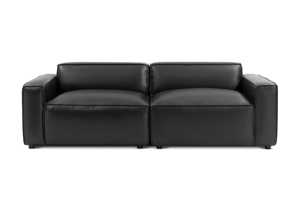 Nathan Leather Theater Lounge Modular Sofa