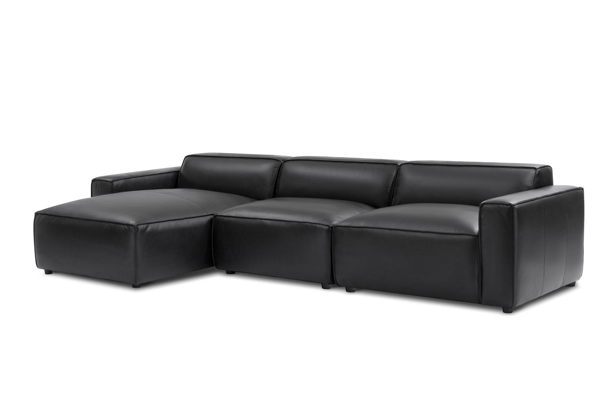 Nathan Leather Theater Lounge Modular Sofa
