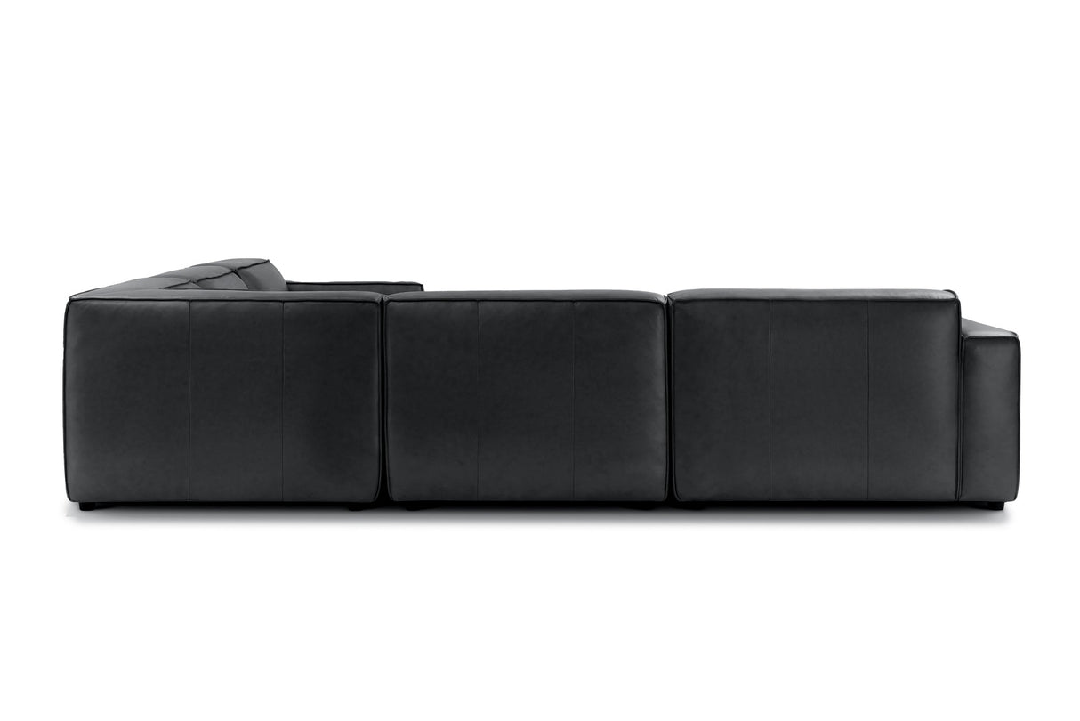 Nathan Leather Theater Lounge Modular Sofa