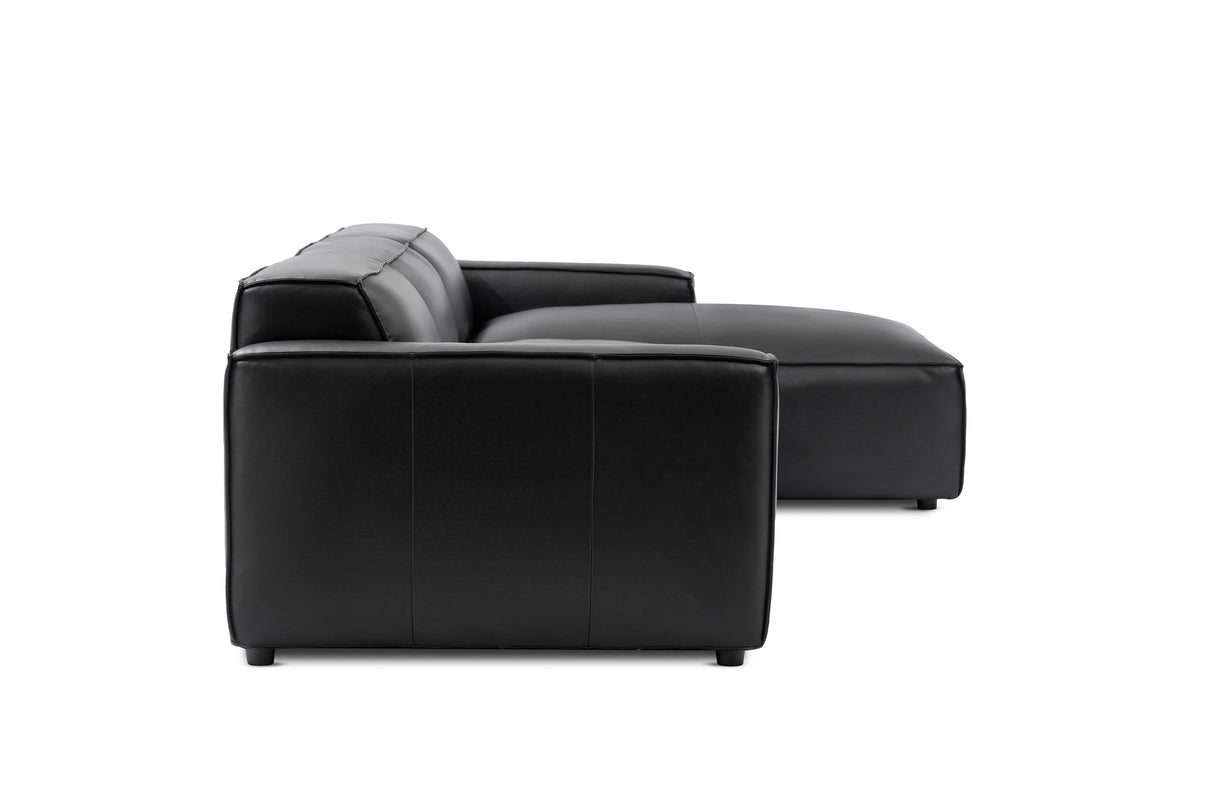 Nathan Leather Theater Lounge Modular Sofa