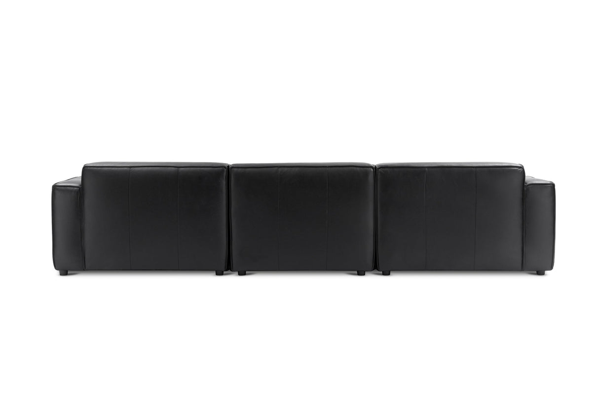 Nathan Leather Theater Lounge Modular Sofa