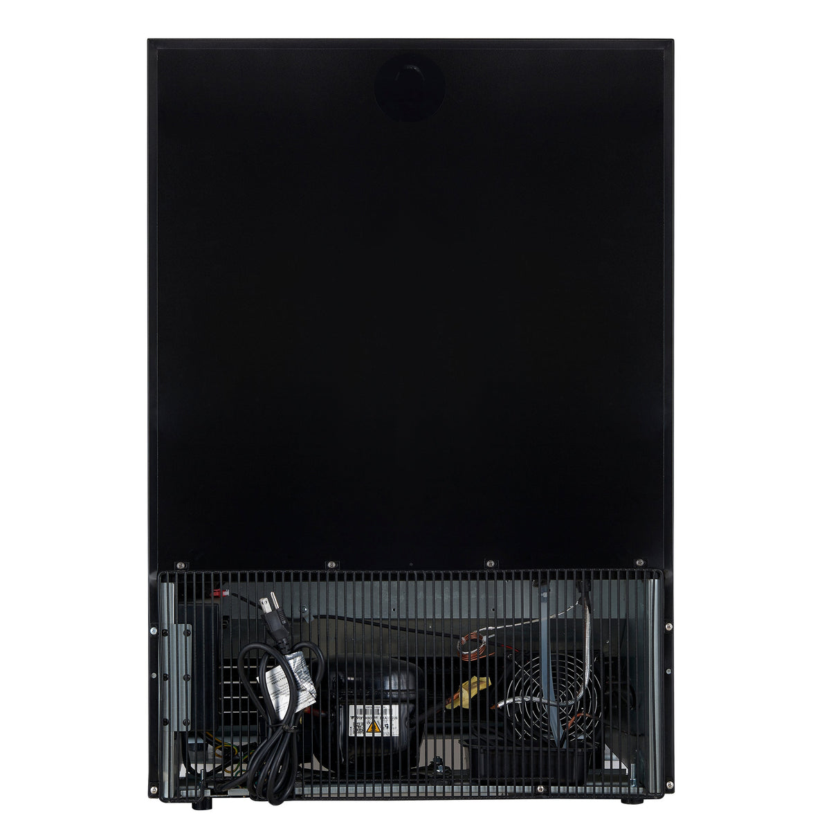 FORNO Bacchino 24" 51 Bottle 2 Zone Wine Cooler with LED Lighting and Triple Glass Door in Black with Antique Brass Accents, FWCDR6634-24KBLK