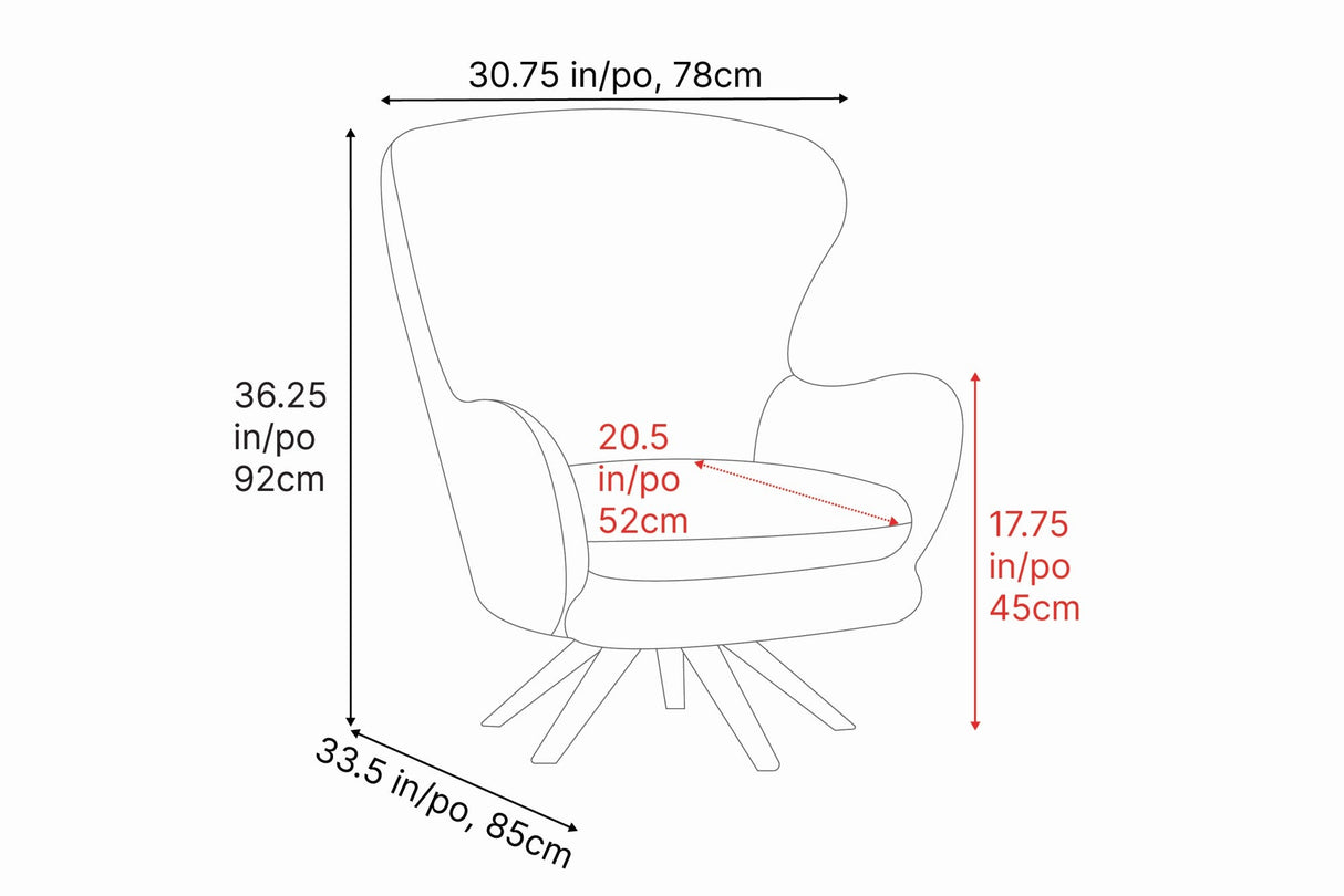 Winston Fabric Swivel Chair