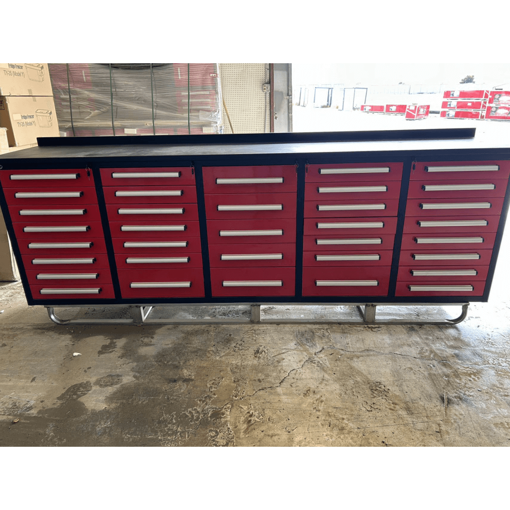 10ft Workbench Storage Cabinet with 35 Drawers
