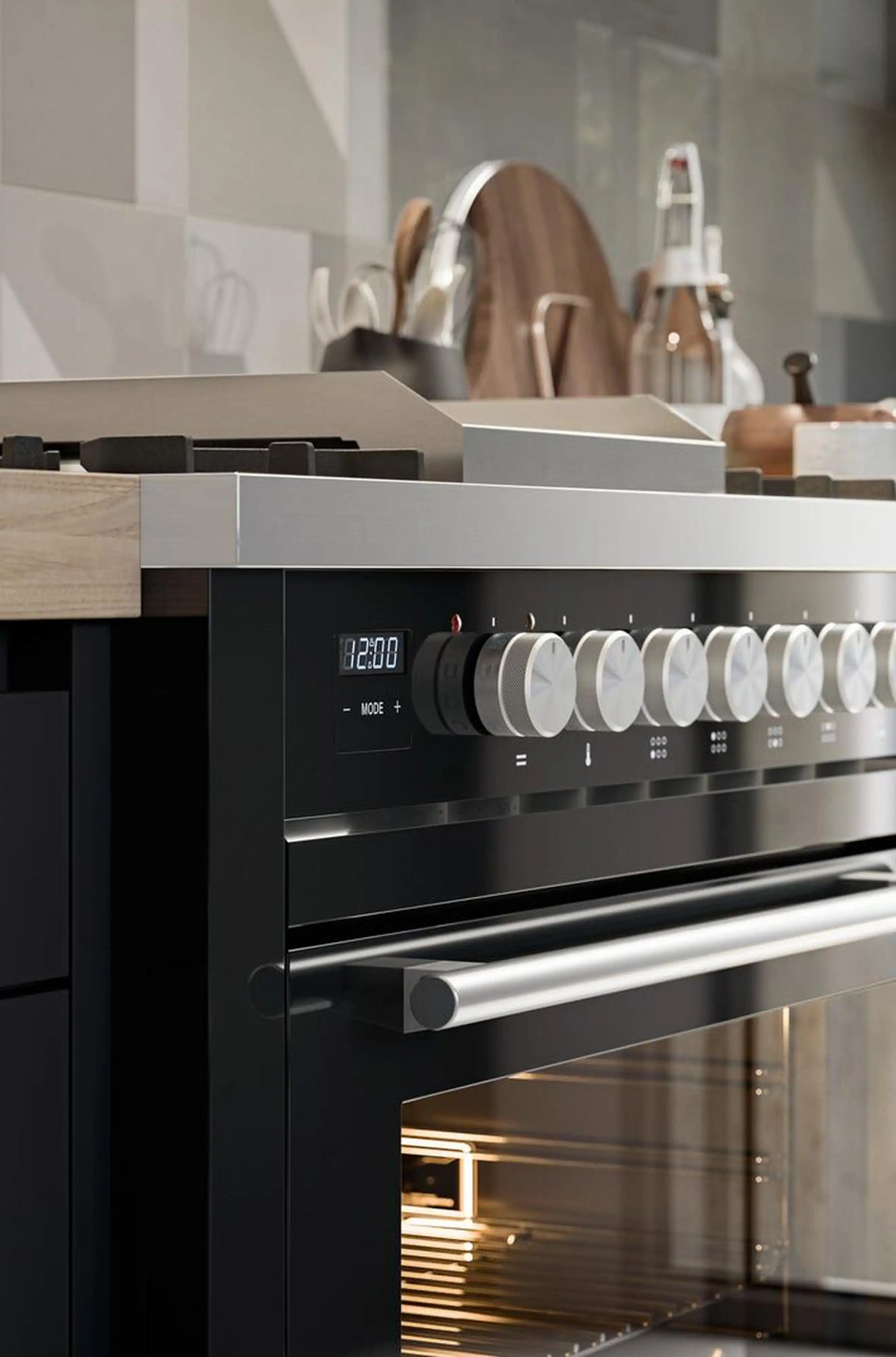 ILVE Professional Plus II 40-Inch Freestanding Natural Gas Dual Fuel Range with 6 Sealed Burner in Matte Graphite (UPD40FWMPMG)