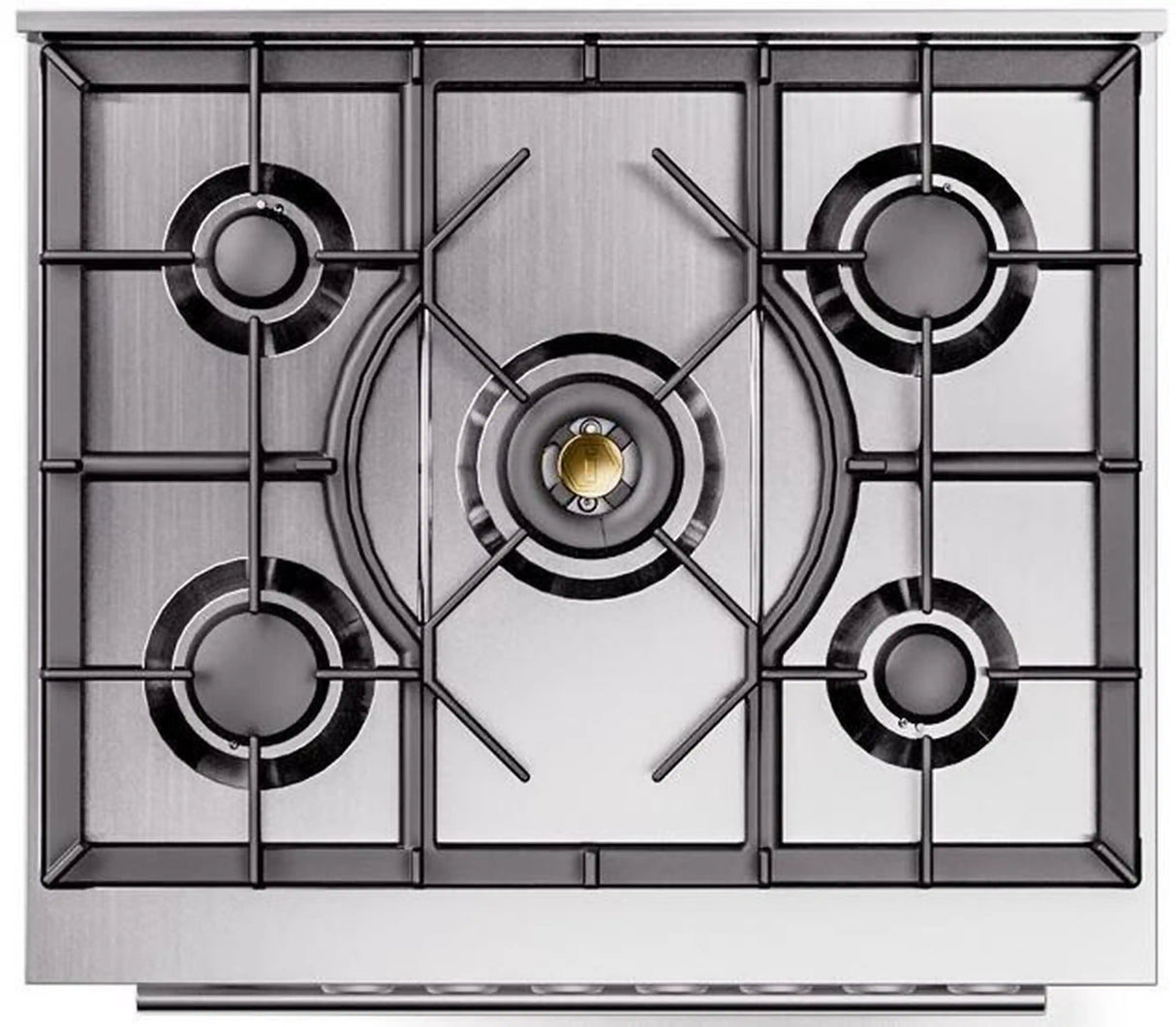 ILVE Professional Plus II 30-Inch Freestanding Natural Gas Dual Fuel Range with 5 Sealed Burners in Matte Graphite (UP30WMPMG)