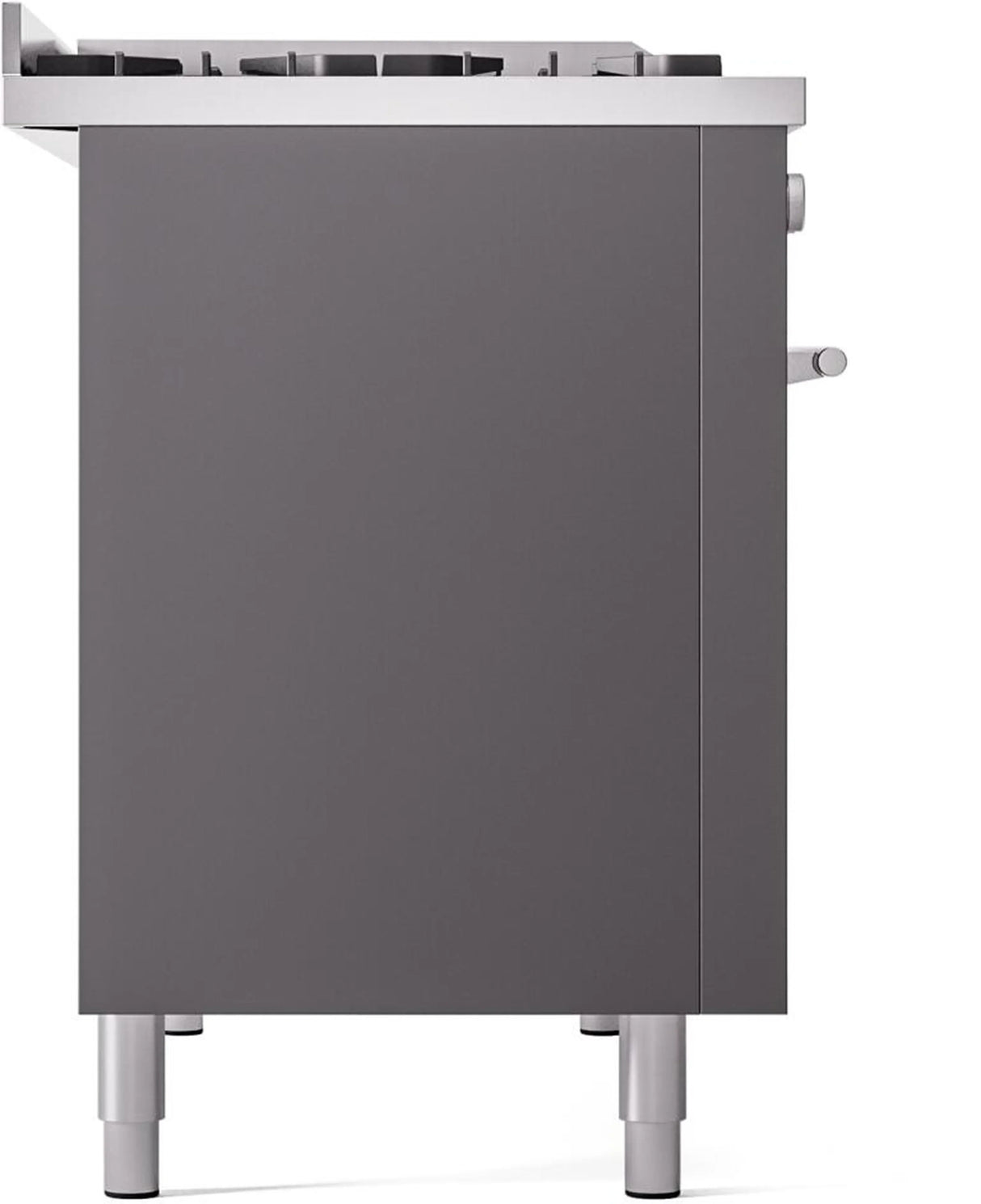 ILVE 48-Inch Professional Plus II Freestanding Natural Gas Dual Fuel Range with 8 Sealed Burner in Matte Graphite (UP48FWMPMG)