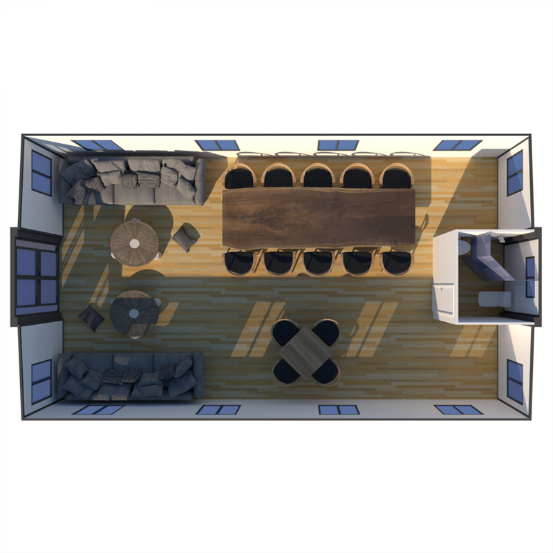 Arctic Haven - 40' Expandable Container Studio | Portable Off-Grid Office Workspace