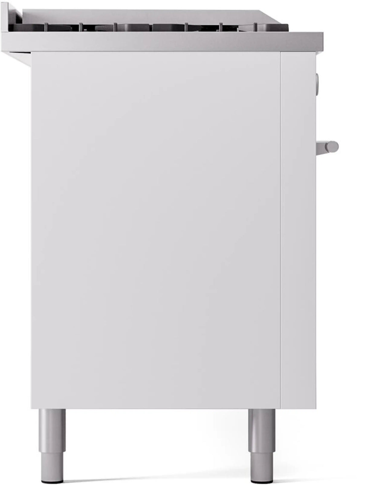 ILVE Professional Plus II 60-Inch Natural Gas Dual Fuel Range with 7 Burners, Griddle, & French Top with Triple Glass Door Oven in White (UP60FSWMPWH)