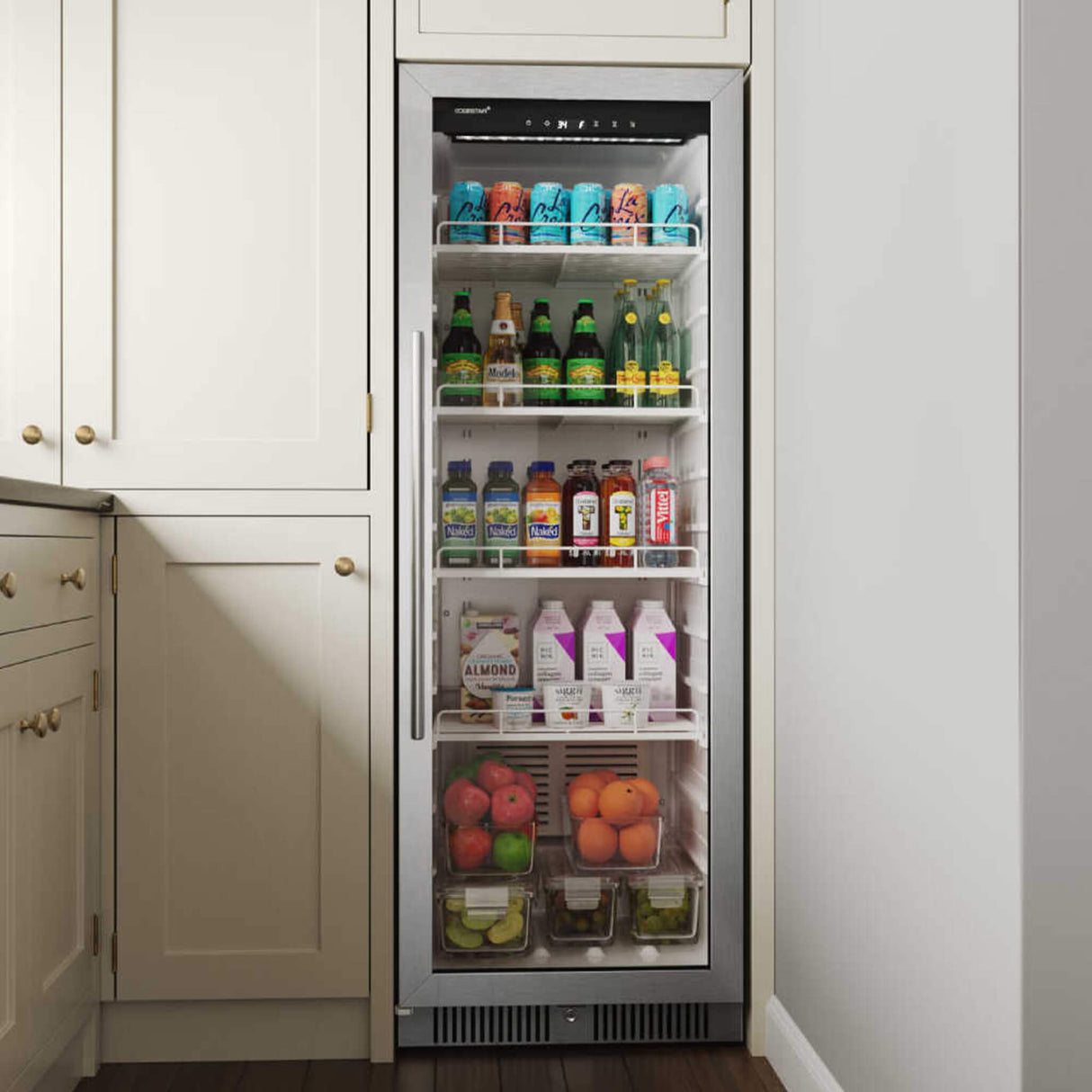 Edgestar 10.1 Cubic Feet Commercial Beverage Merchandiser With Temperature Alarm and Reversible Door, 22" (SAK45983)