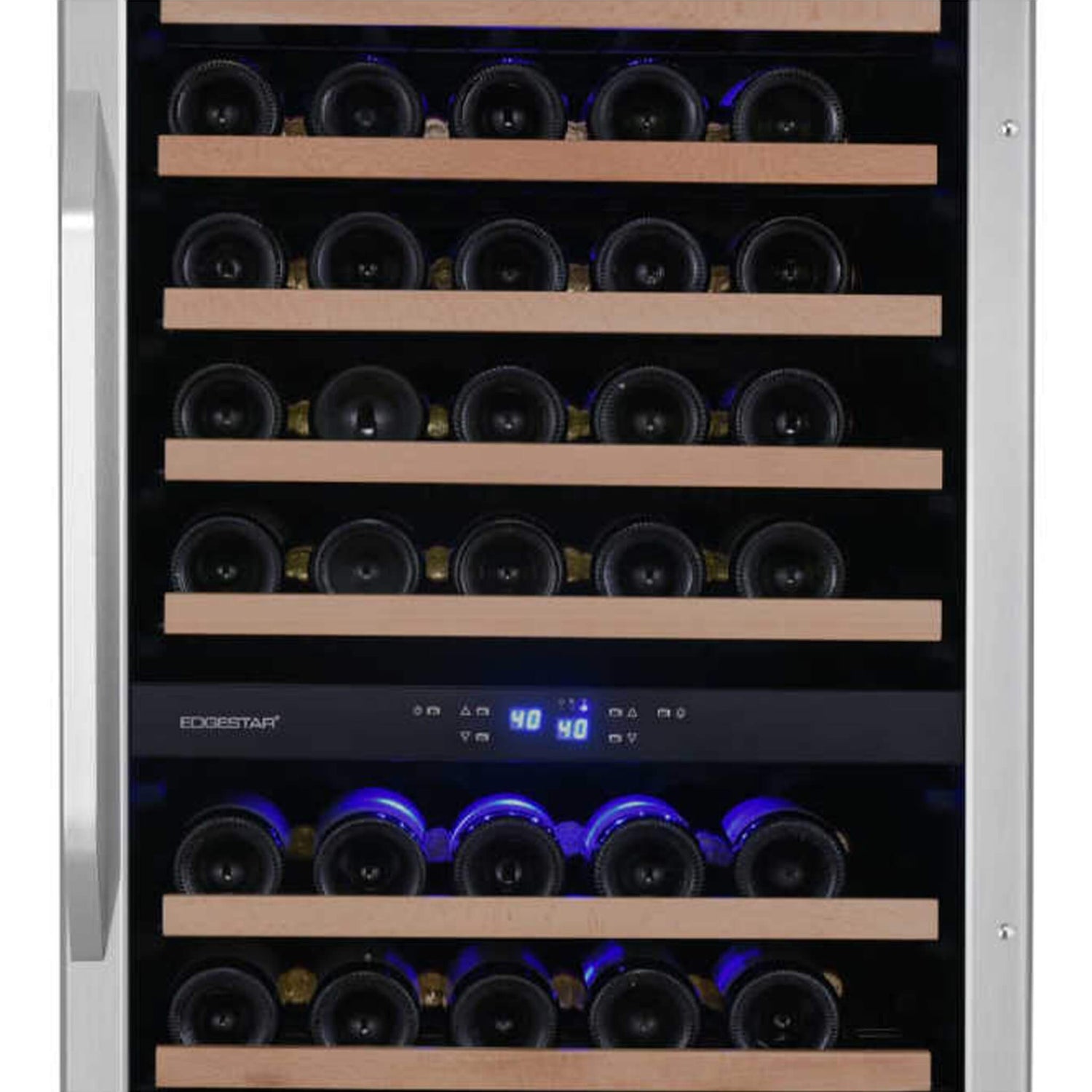 Edgestar 141 Bottle Capacity Freestanding Dual Zone Wine Cooler With Interior Lighting, 24" (SAK49245)
