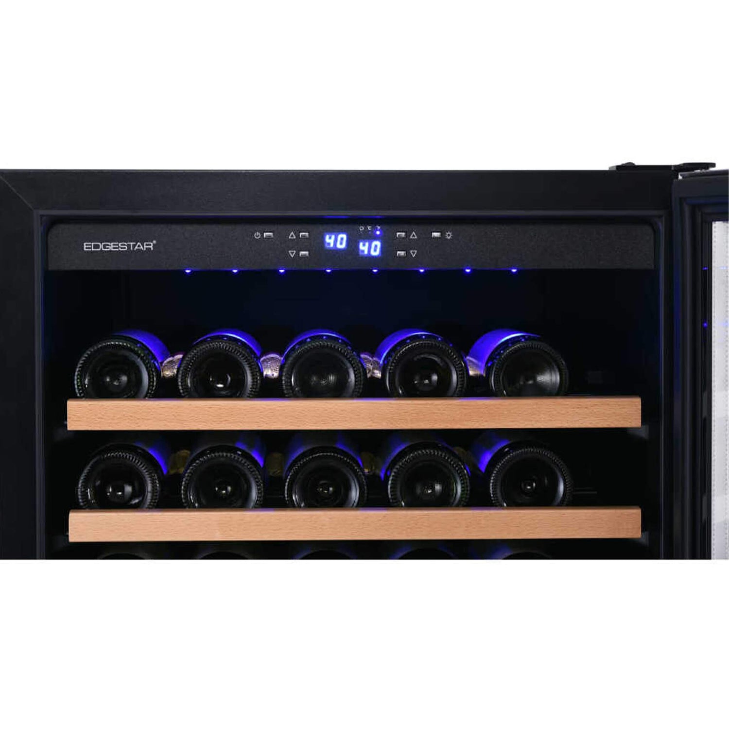Edgestar 142 Bottle Built-In Dual Zone Double Door Wine Cooler With Door Lock, 24" (SAK30742)