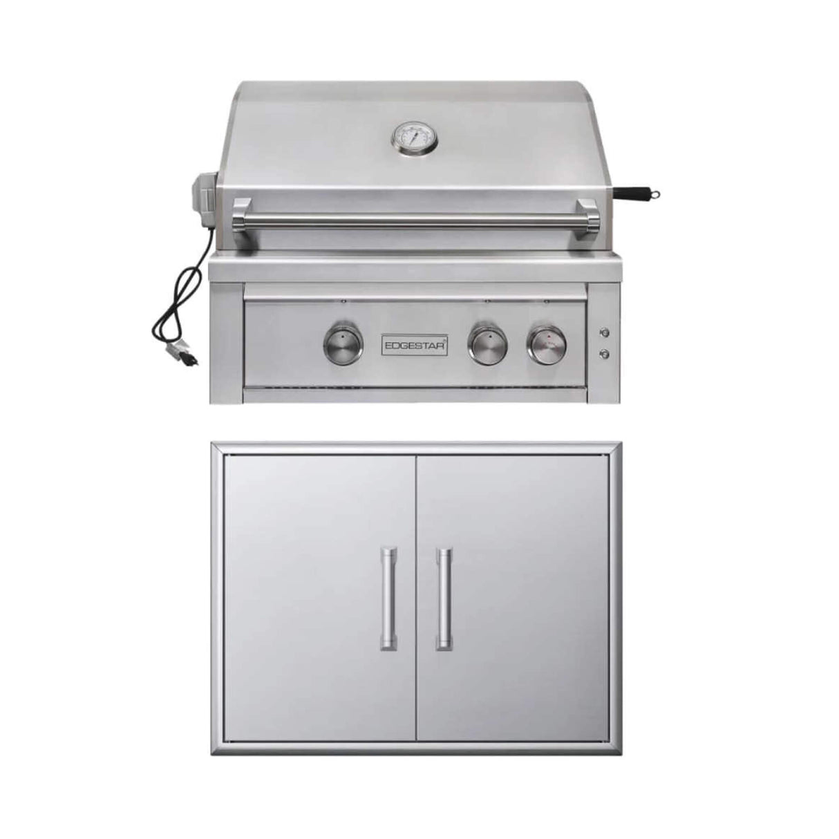 Edgestar 60K BTU 30" Natural Gas Built-In Grill With Lighted Grill Area And Double Access Doors (SAK82568)
