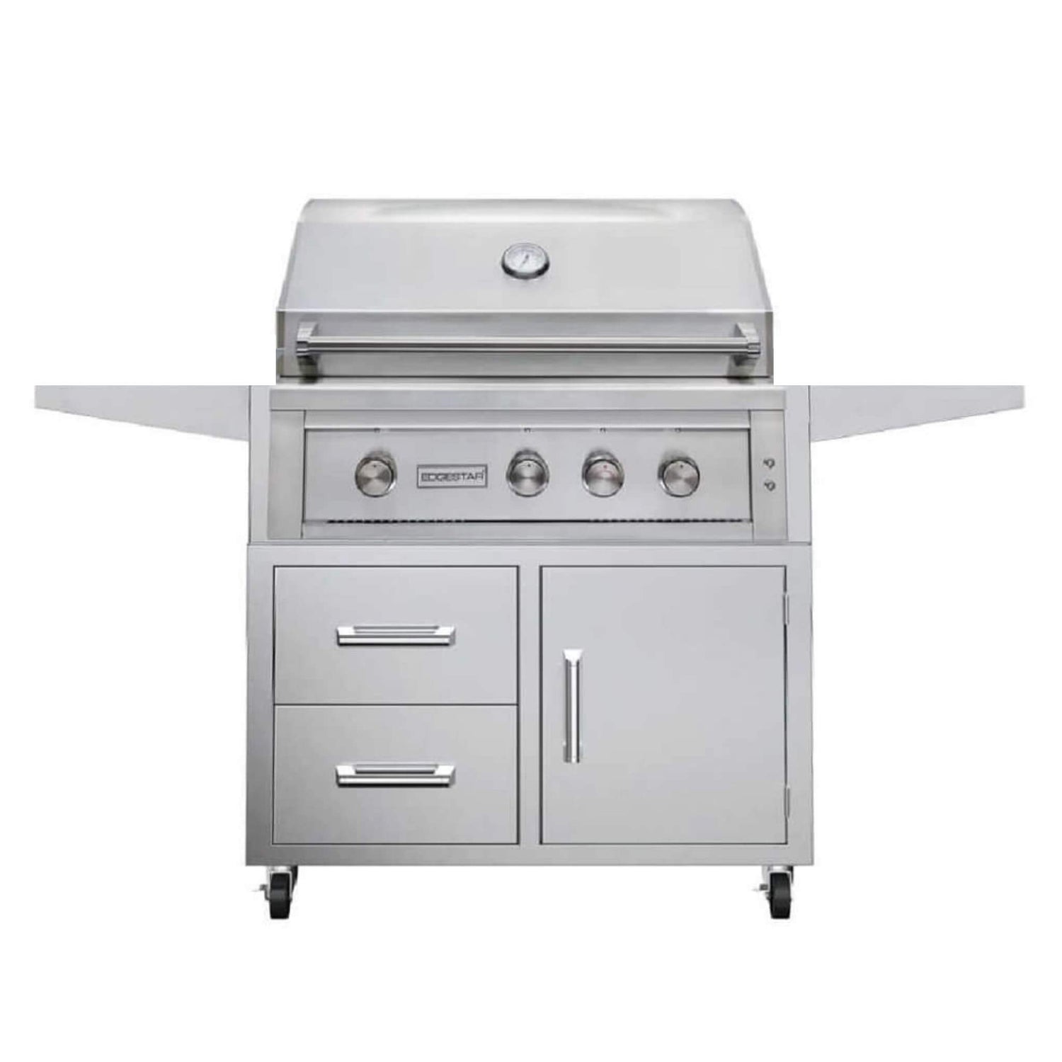Edgestar 89K BTU 36" Liquid Propane Freestanding LED Lighting Grill Cart With Rotisserie (SAK85914)