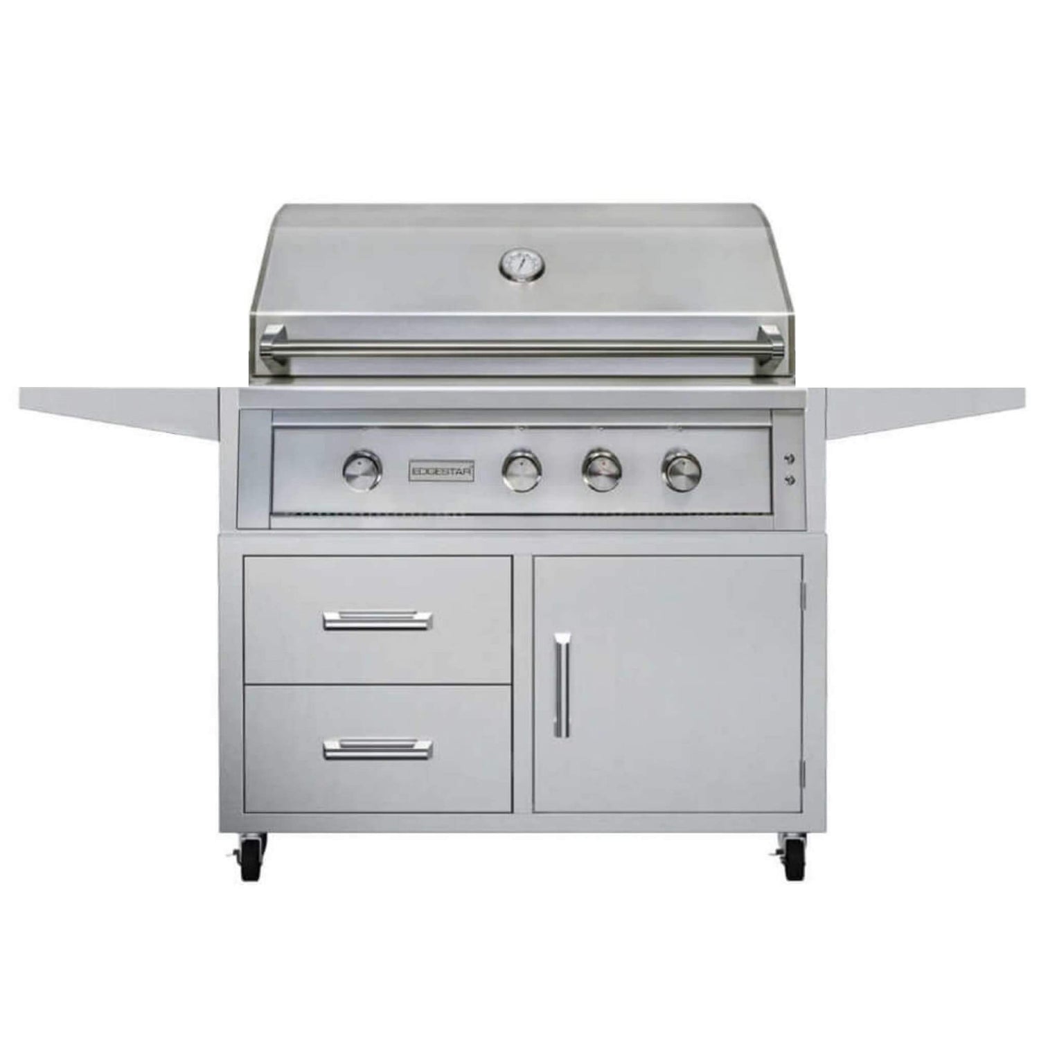 Edgestar 89K BTU 36" Natural Gas Freestanding Grill Cart With Lighting Knobs & Rotisserie (SAK12573)