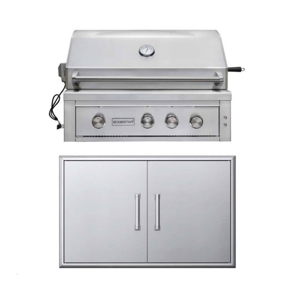 Edgestar 89K BTU 36" Wide Natural Gas Built In Grill With Insulated Jacket And Double Access Doors (SAK31258)