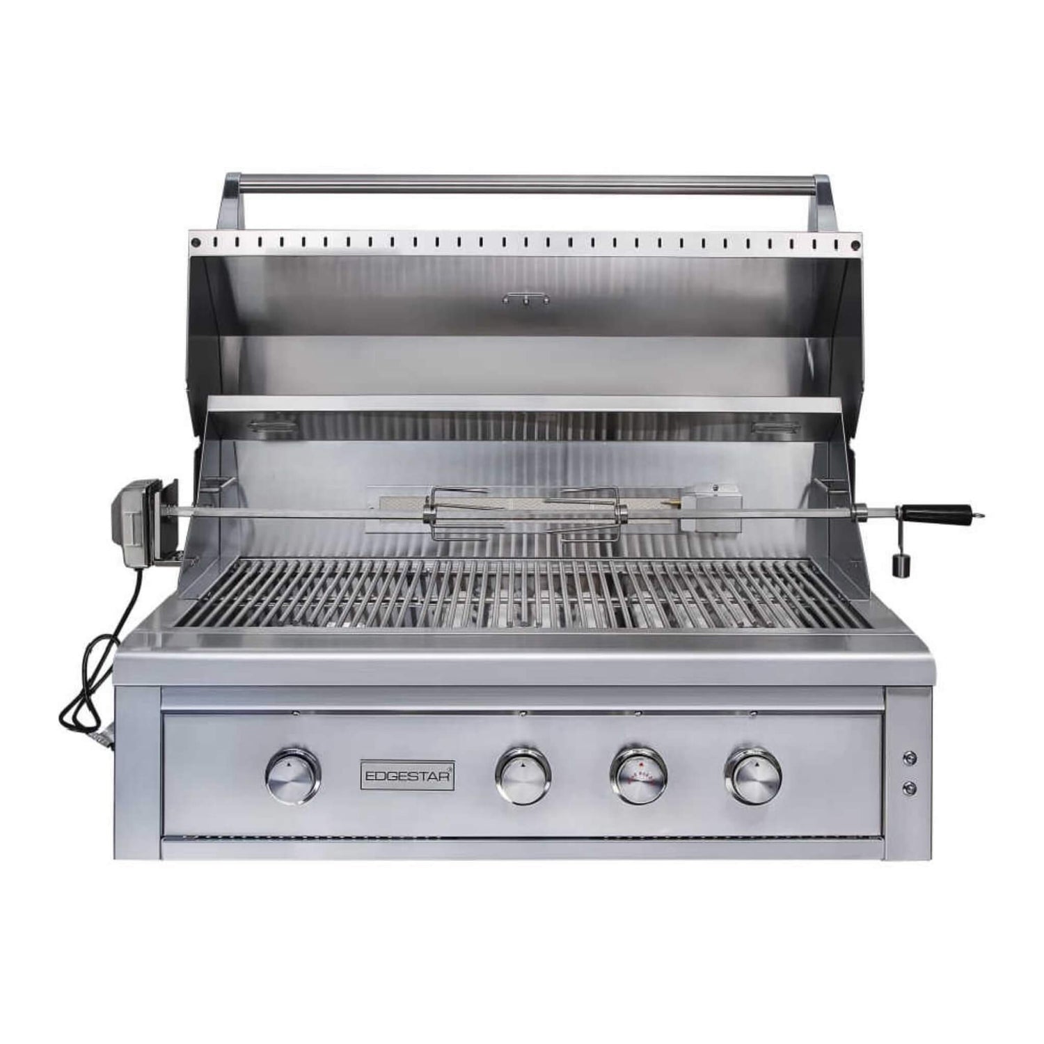 Edgestar 89K BTU 42" Wide Natural Gas Freestanding Grill Cart With Rotisserie And Lighted Knobs (SAK56935)