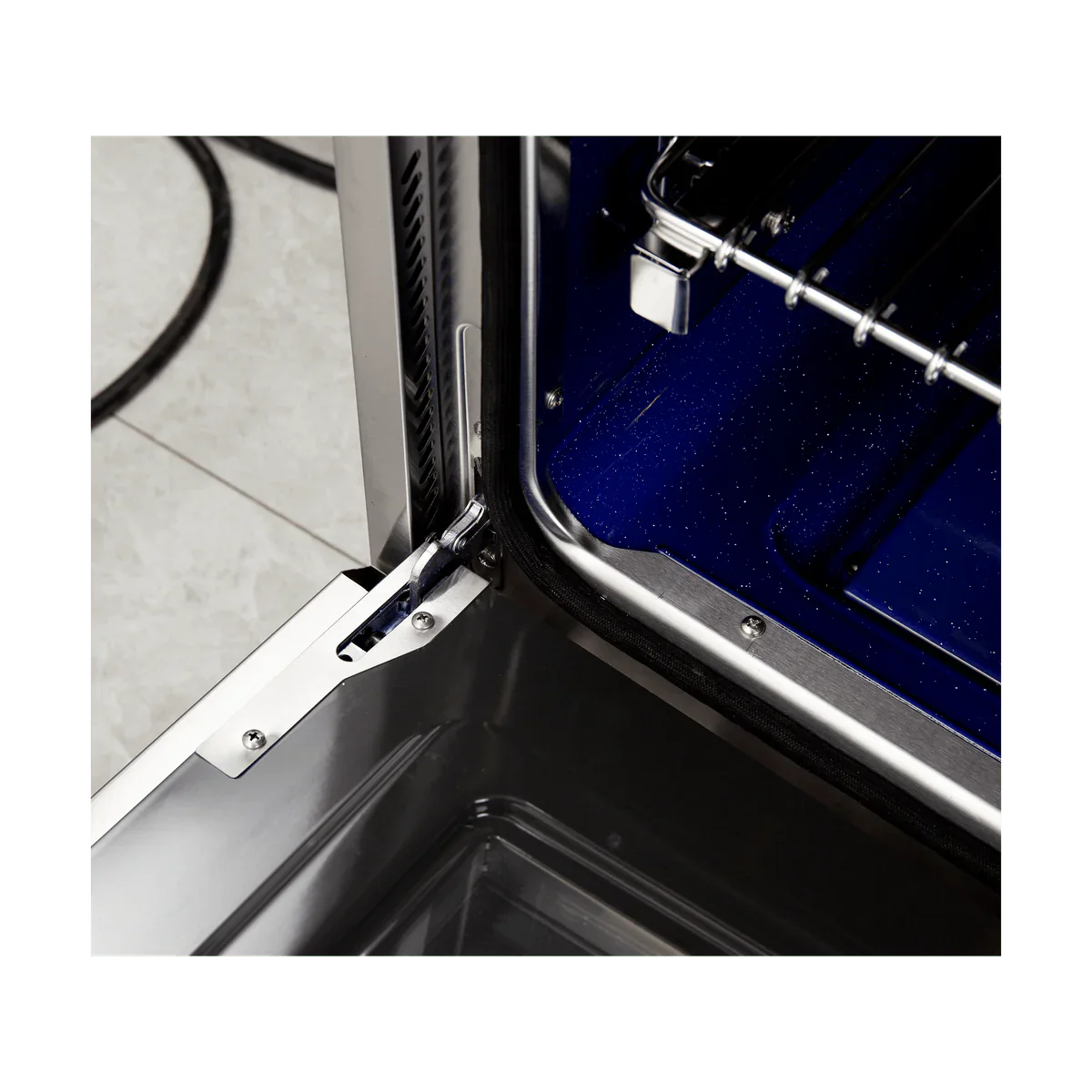 FORNO Capriasca 36" 5.36 cu. ft. Dual Fuel Range with 6 Italian Burners in Black, FFSGS6187-36BLK