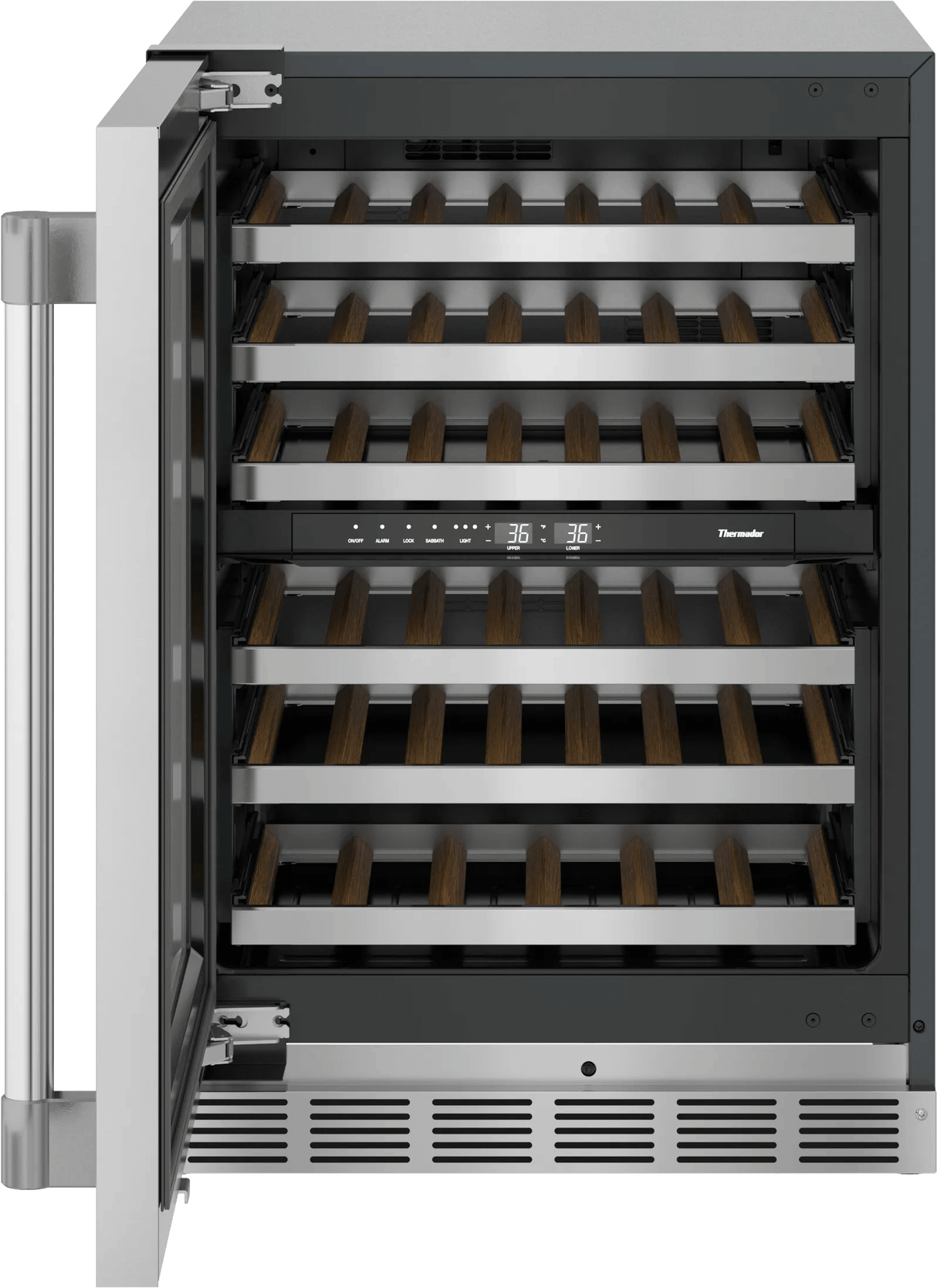 THERMADOR T24UW925LS Freedom® Under Counter Wine Cooler with Glass Door 24'' Professional in Stainless Steel, Left Hinge in Stainless Steel