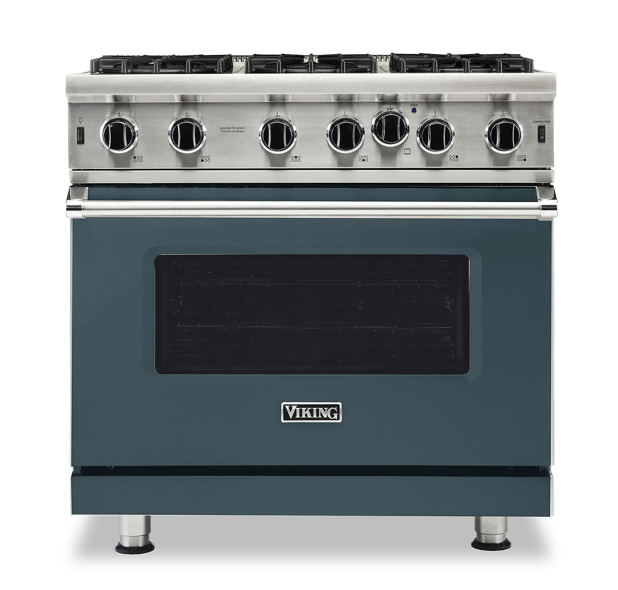 VIKING VGIC53626BSQLP 36" Open Burner Gas Range - VGIC5362 Viking 5 Series Gray