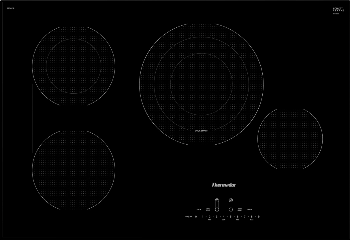 THERMADOR CET305YB CET305YB Touch Control Electric Cooktop 30 Without Frame