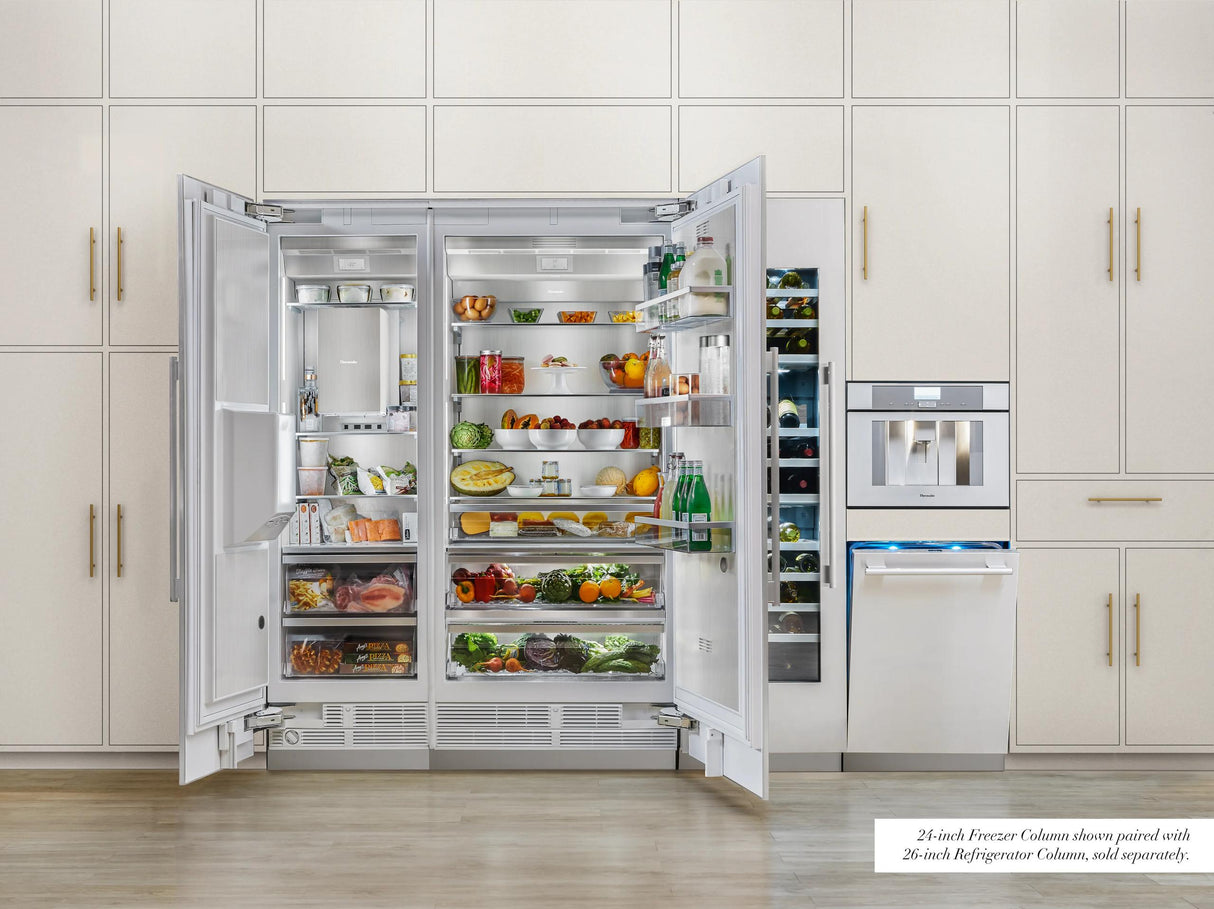 THERMADOR T24ID905LP Freedom® Built-in Freezer Column 24'' Panel Ready, External Ice & Water Dispenser, Left Hinge Custom Panel Ready