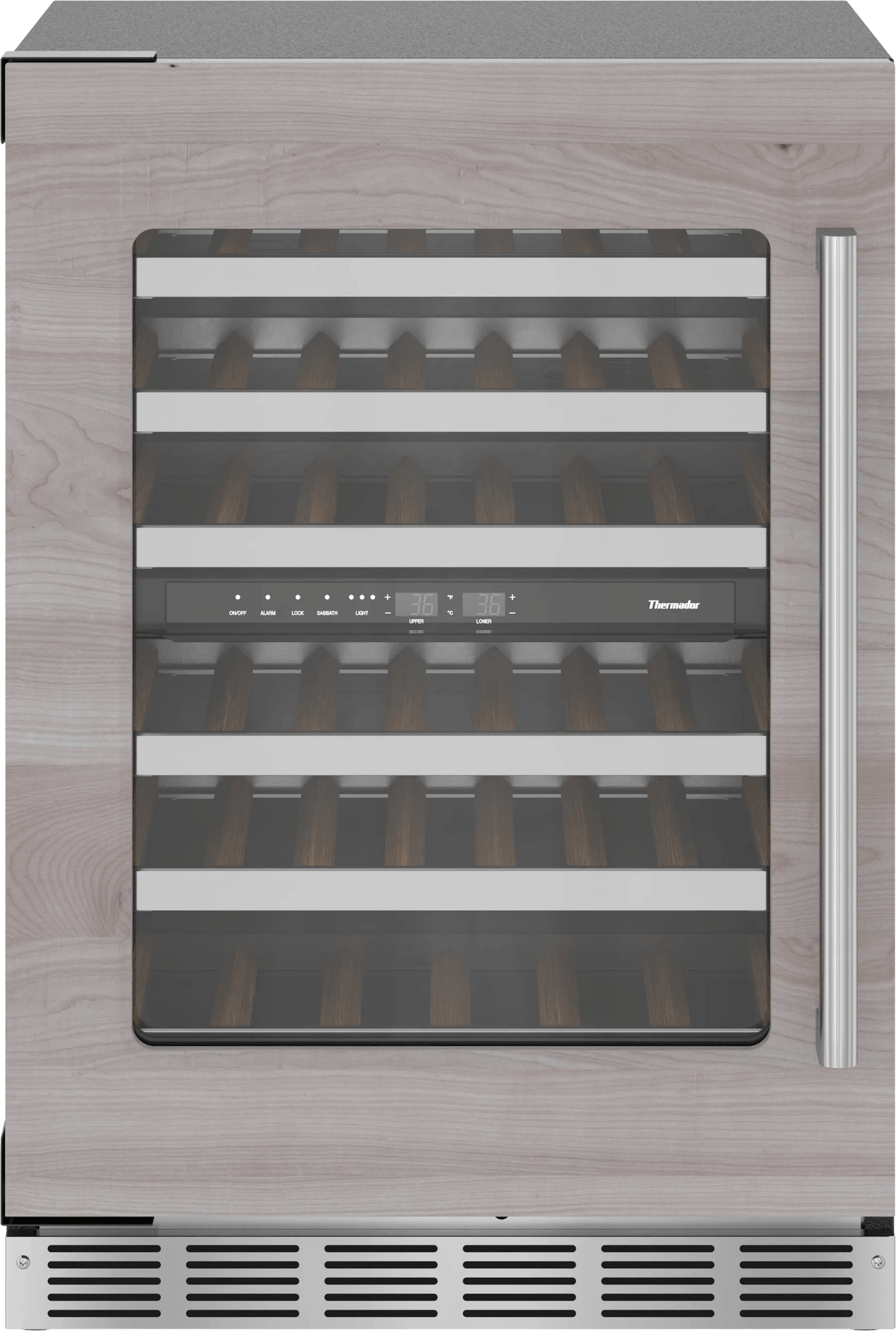 THERMADOR T24UW905LP Freedom® Under Counter Wine Cooler with Glass Door 24'' Panel Ready, Left Hinge Custom Panel Ready