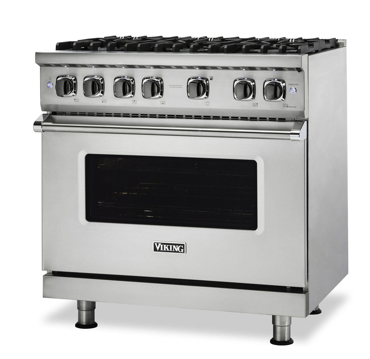 VIKING VGR5364GNALP 36" Gas Range - VGR536 Viking 5 Series Gray