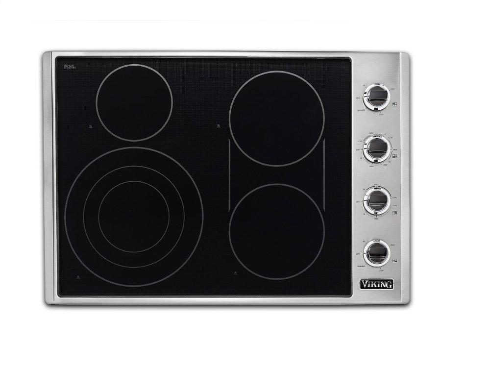 VIKING VECU53014BSB 30" Electric Radiant Cooktop - VECU5301 in Stainless Steel On Black