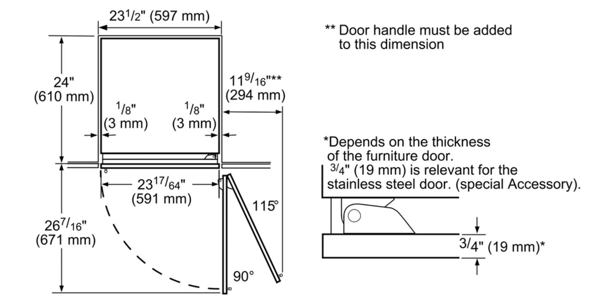 THERMADOR T23IR905SP Freedom® Built-in Refrigerator Column Panel Ready Custom Panel Ready