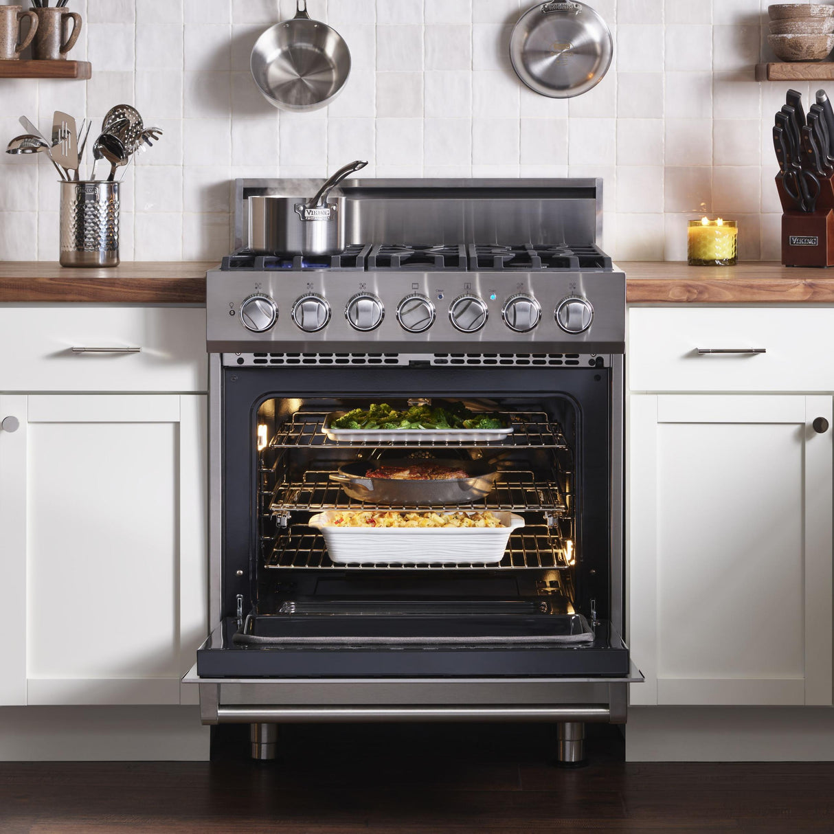 VIKING RVDR33025BIV 30" Self-Cleaning Dual Fuel Range - RVDR3302 Viking 3 Series Green