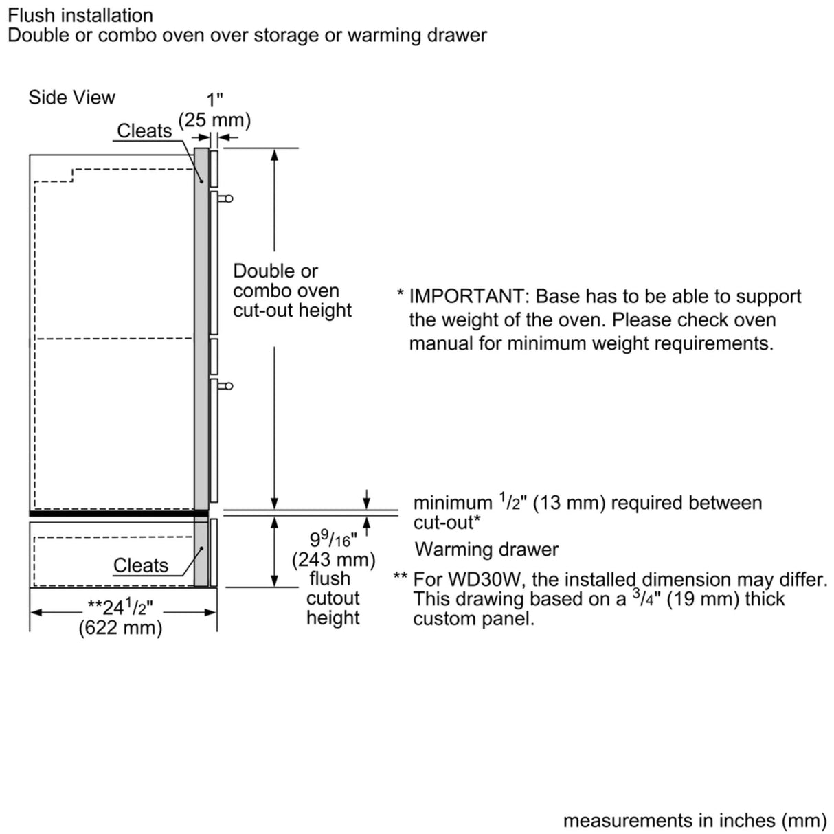 THERMADOR ME302WS Masterpiece® Double Wall Oven 30''