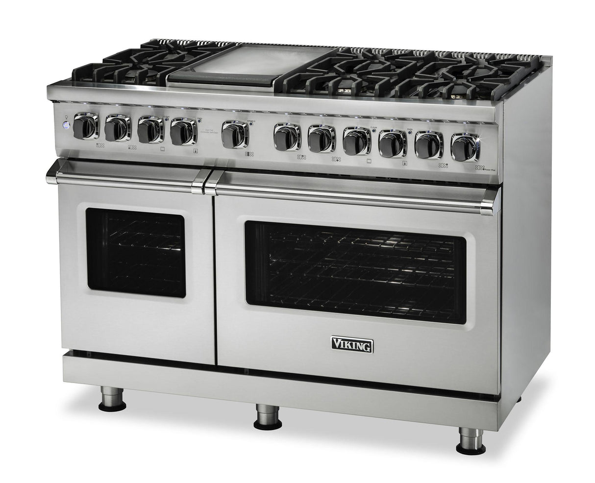 VIKING VDR5488BSSLP 48" Dual Fuel Range - VDR548 Viking 5 Series in Stainless Steel