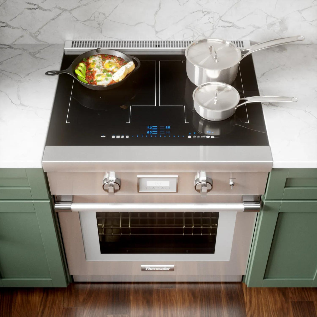 THERMADOR PRI30LBHU Liberty® Induction Professional Range 30'' Pro Harmony® Standard Depth in Stainless Steel