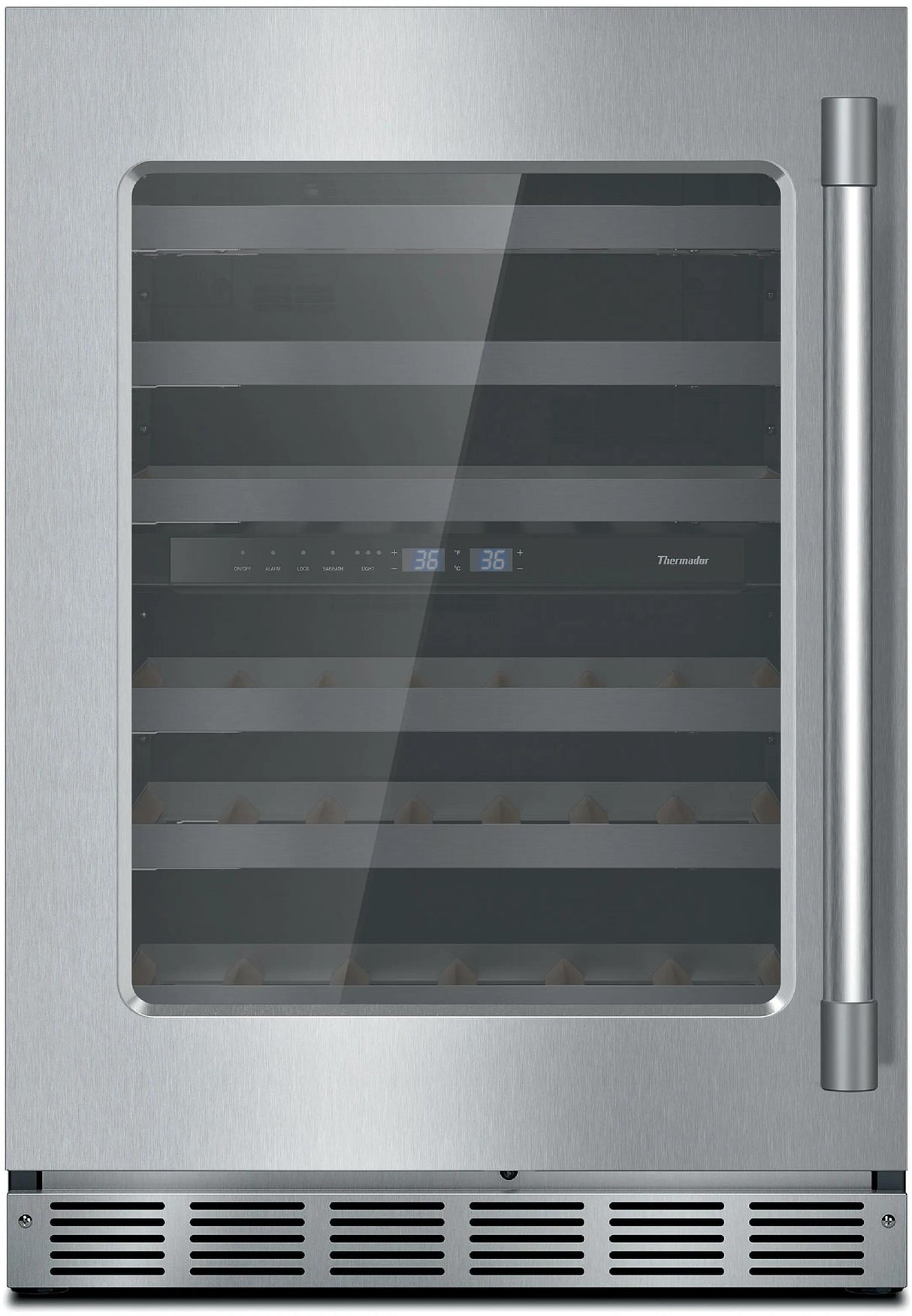 THERMADOR T24UW925LS Freedom® Under Counter Wine Cooler with Glass Door 24'' Professional in Stainless Steel, Left Hinge in Stainless Steel