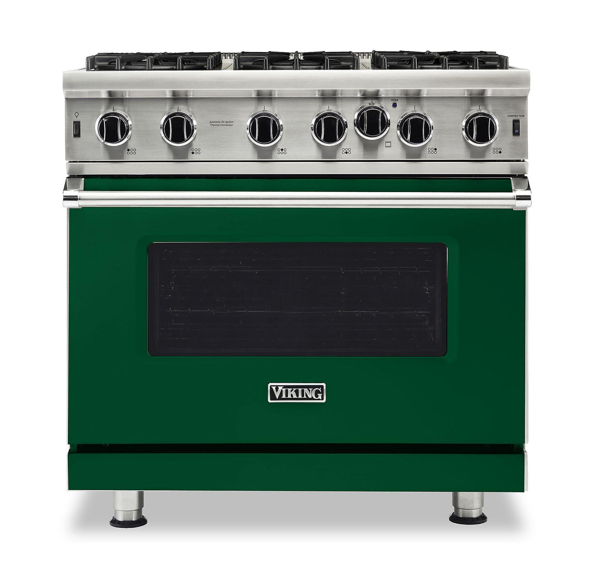 VIKING VGIC53626BIV 36" Open Burner Gas Range - VGIC5362 Viking 5 Series Green