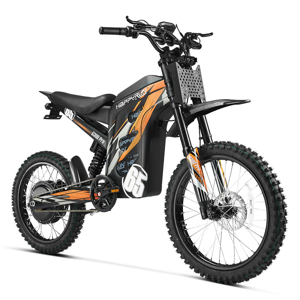 HappyRun | G300 Pro 72V/30Ah 6500W Off-Road Electric Dirt Bike | G300