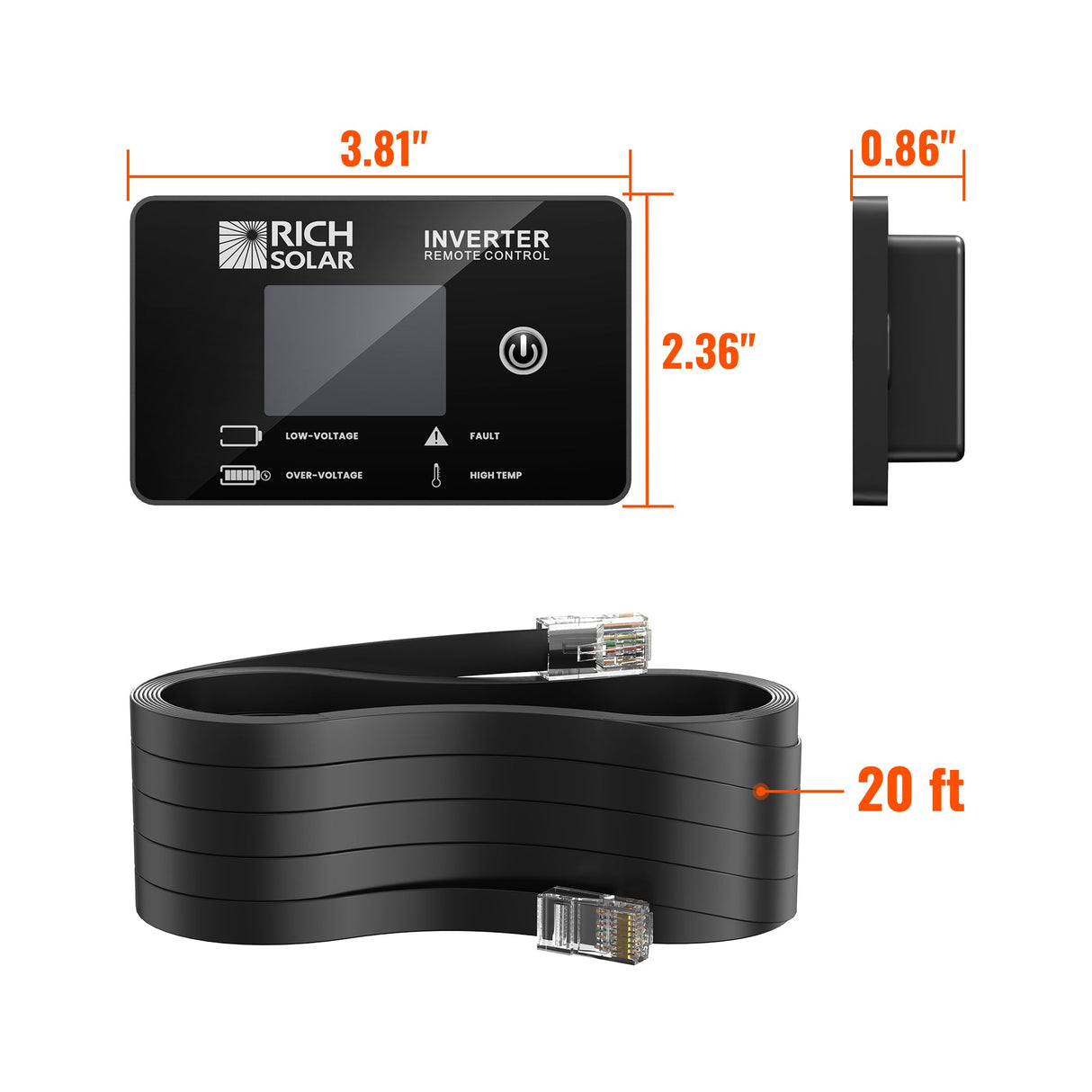 Inverter Remote Control with Smart LCD Display — Exclusive for Nova Pure Series