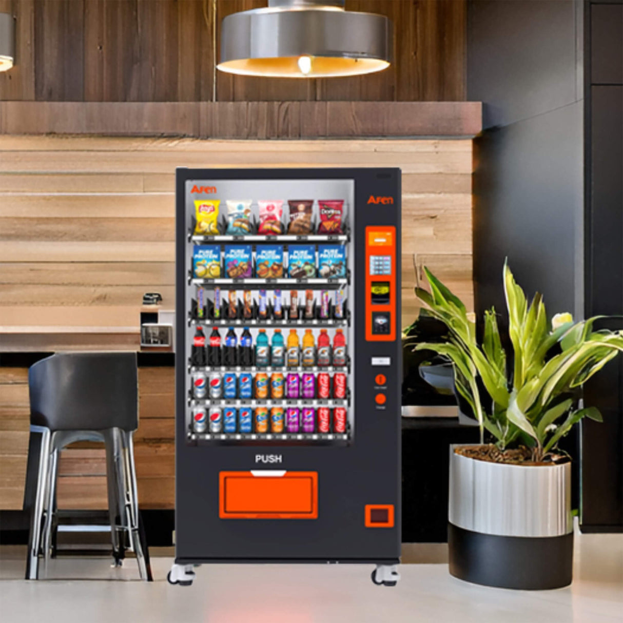 Large 60-Slot Commercial Snack And Drink Refrigerated Combo Vending Machine (SAK58735)