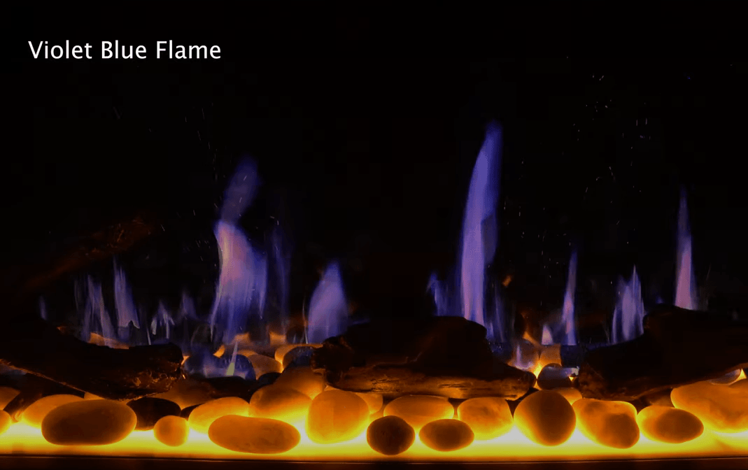 2025 New Litedeer Homes Gloria II 58" Smart Electric Fireplace with App Driftwood Log & River Rock - ZEF58VS, Silver
