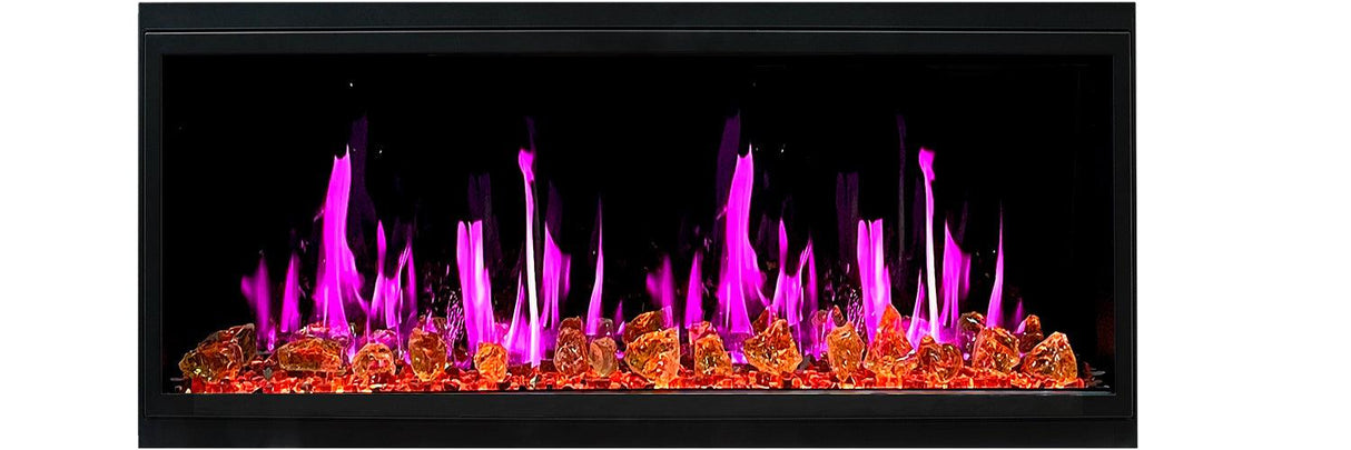 2025 New Litedeer Homes Latitude 45-inch Smart Electric Fireplace with 1-inch Trim Reflective Amber Glass - ZEF45XA