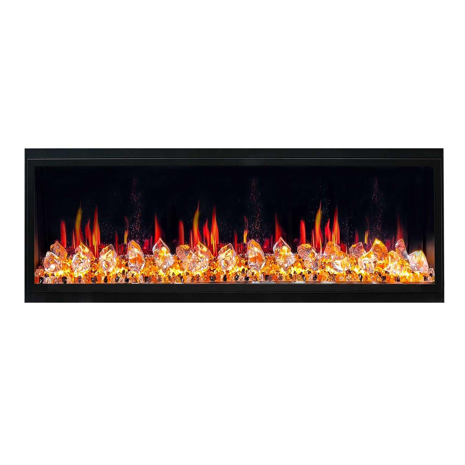 2025 New Litedeer Homes Latitude 55 inch Built-in Smart Electric Fireplace with Crackling Sounds, Diamond-like Crystal - ZEF55VC