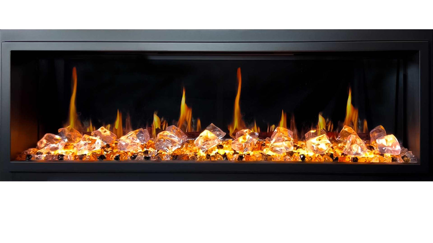 2025 New Litedeer Homes Latitude 55 inch Built-in Smart Electric Fireplace with Crackling Sounds, Diamond-like Crystal - ZEF55VC